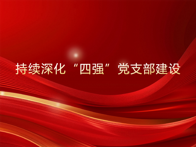 持续深化“四强”党支部建设 为以高质量党建促进高质量发展提供坚强组织保障